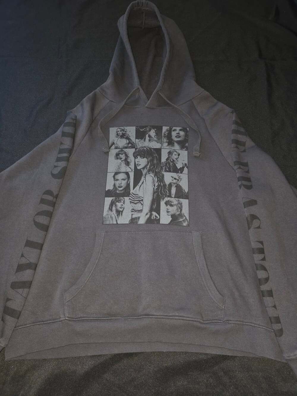 Taylor Swift The Eras Tour Photo Collage Pullover Hoodie Black Size L